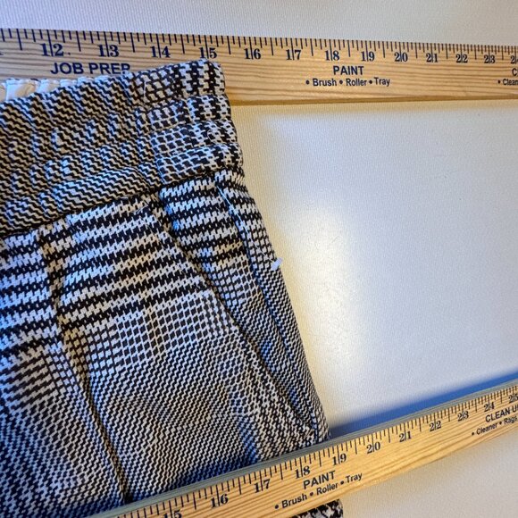 H&M Pull On Pants Womens Size 10 Brown Plaid Twill Clean Girl Office Old Money - Picture 5 of 11